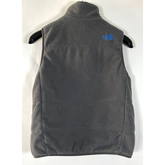 North Face Reversible Vest Medium 10-12 Fleece Lined Blue Gray Gorpcore‎ Camping - Picture 9 of 12